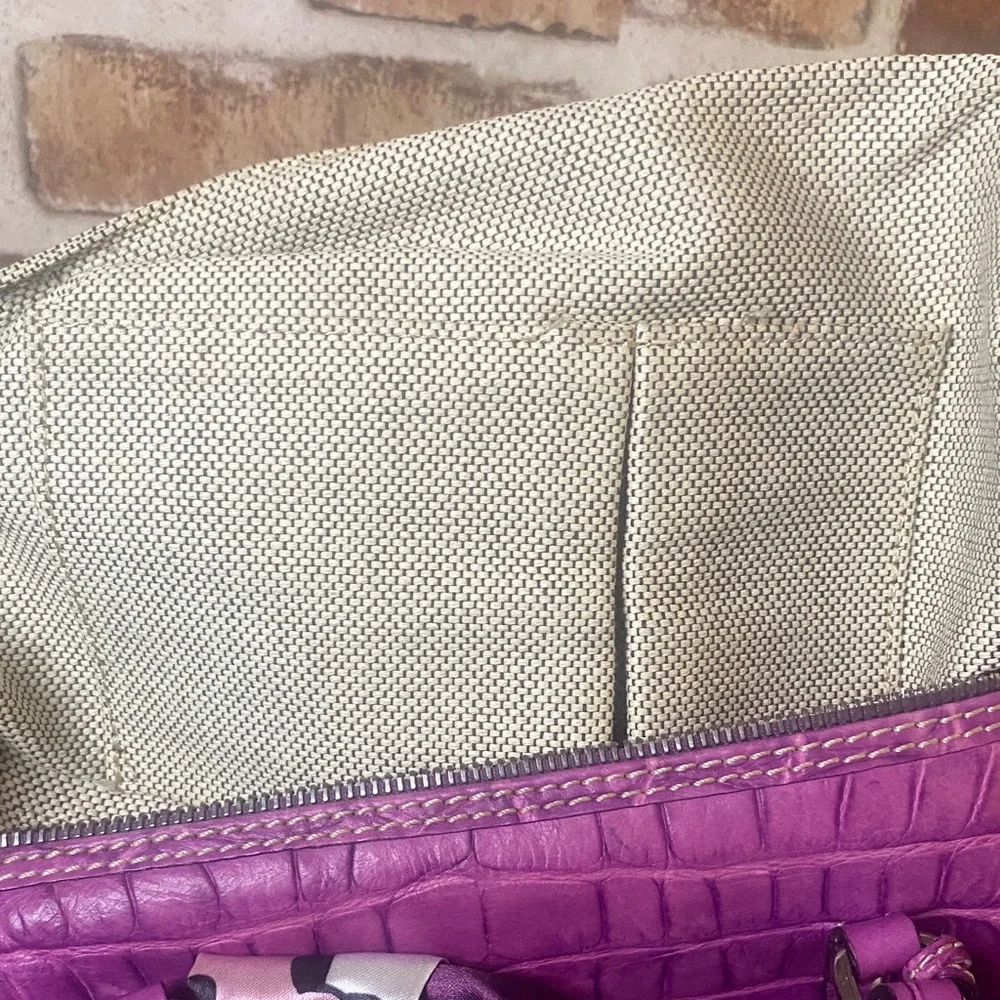 Dooney & Bourke Purple croc barrel and wallet set - Picture 10 of 17
